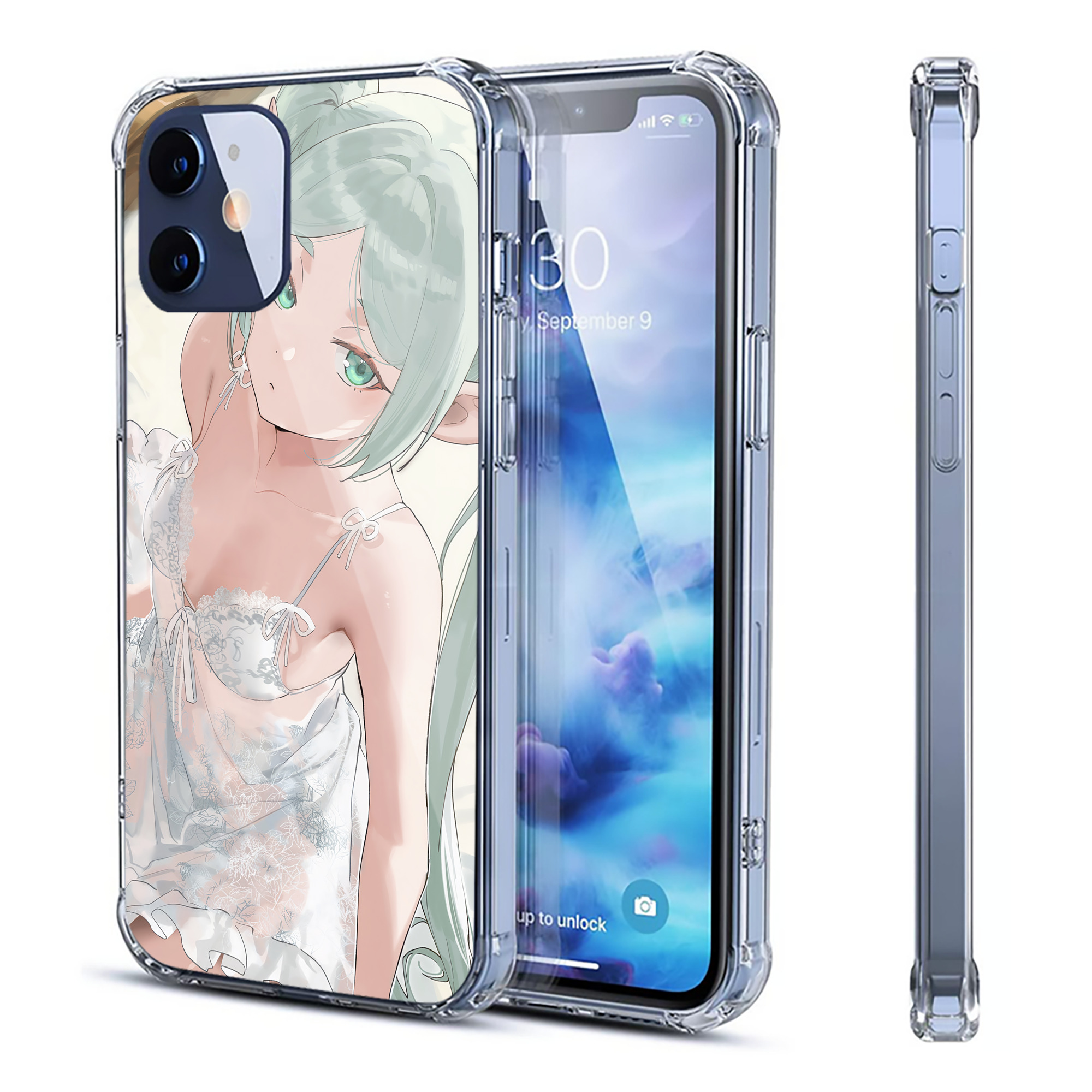 （画像用） 葬送のフリーレン Frieren 【iPhone 12シリーズ対応】透明スマホケース（クリアソフトケース）